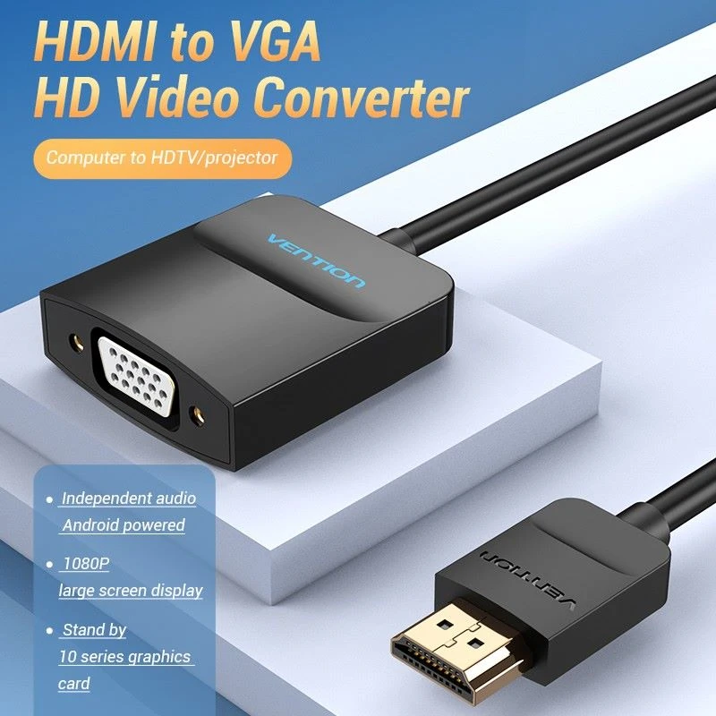 Vention - Kabel HDMI to VGA Converter 0.15M Black 42154